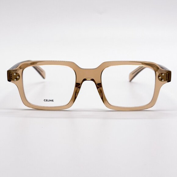 NEW CELINE CL50144U 045 SQUARE BEIGE EYEGLASSES UNISEX CELINE - Picture 3 of 10